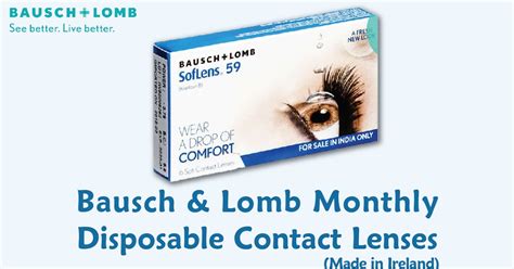 Bausch And Lomb Monthly Contact Lens Best Comfortable Contact Lenses