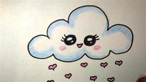 Desenhos Faceis De Fazer Como Desenhar Nuvem Fofa Aprenda Desenhar Hoje