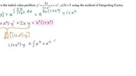 Solve The Initial Value Problem First Order Differential Equation