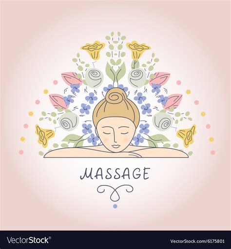 Massage And Relaxation Royalty Free Vector Image