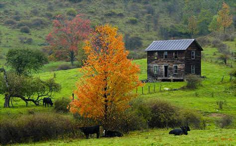 Old West Virginia Farm House In Fall Landscape And Rural Photos