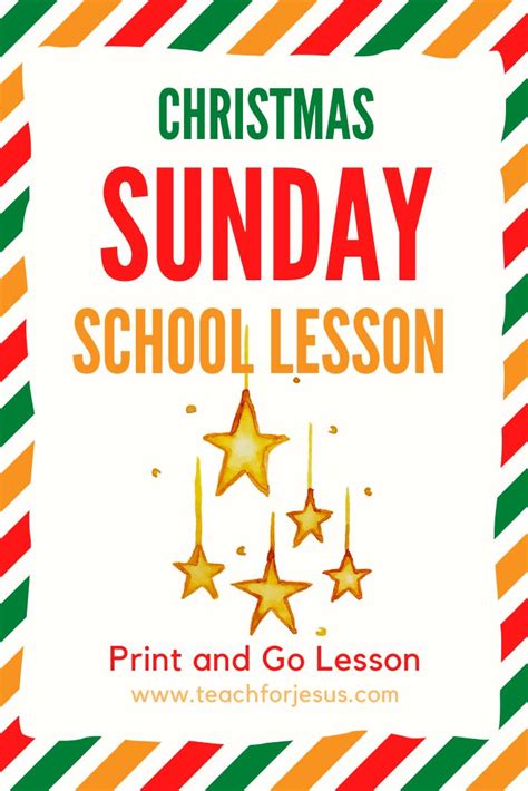 Christmas Sunday School Lesson Print And Go Christmas Sunday School