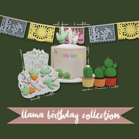 Sims 4 Llama Birthday Collection Mel Bennett