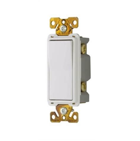 Homelectrical 15 Amp Single Pole Rocker Switch White Homelectrical