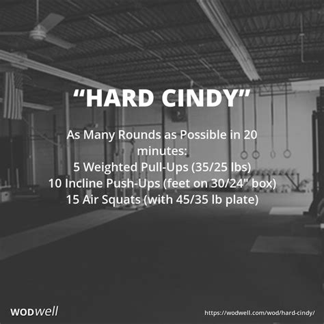 Hard Cindy Workout Crossfit Wod Wodwell Wod Crossfit Wod