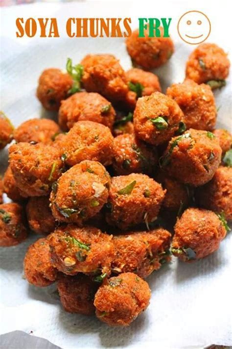 Soya Chunks Fry Indian Food Recipes Vegetarian Vegetarian Snacks