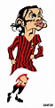 Paolo Maldini By Xavi Caricatura | Famous People Cartoon | TOONPOOL