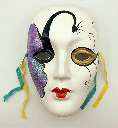 Ceramic Venetian Mask For Decoration Etsy