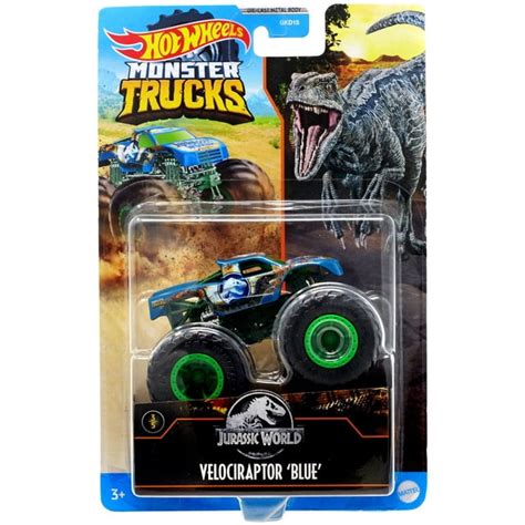 Hot Wheels Jurassic World Velociraptor Blue Diecast Car