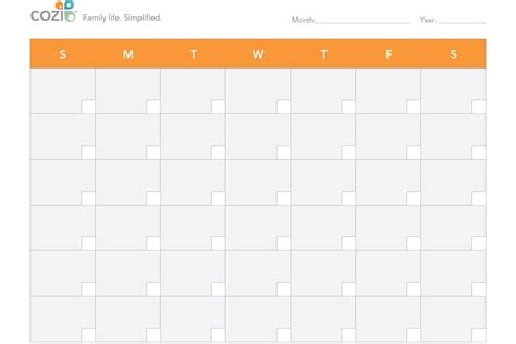 Fill In Calendar Template For Your Needs