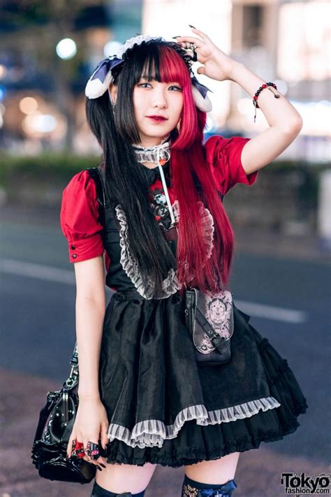 Japanese Goth Style Vs Gothic Lolita W Two Tone Twin Tails Kuuai