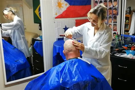 A Real Barberette DADA Shaved His Head Home Barber Flickr