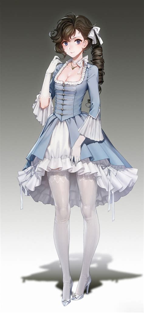 Anime Girl Victorian Dress