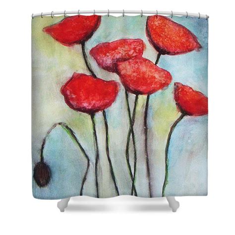 Red Poppies Shower Curtain For Sale By Vesna Antic