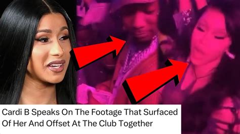 Cardi B Reacts To Footage Of Her And Offset At The Club Together Youtube