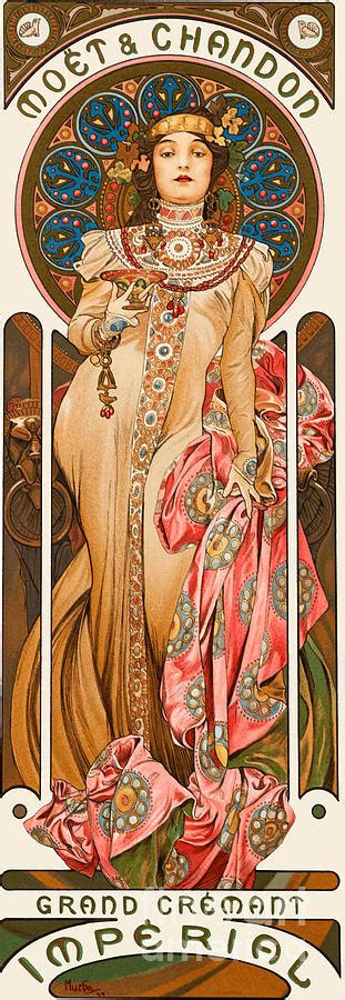 Alphonse Mucha Poster Advertising Moet And Chandon Dry Imperial