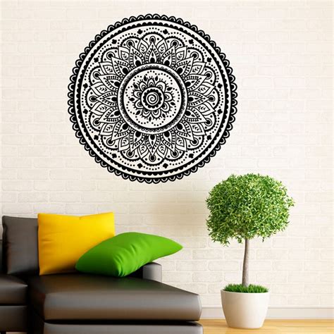 Yoga Sticke Pattern Lotus Decal Body Building Posters Vinyl Wall Decals