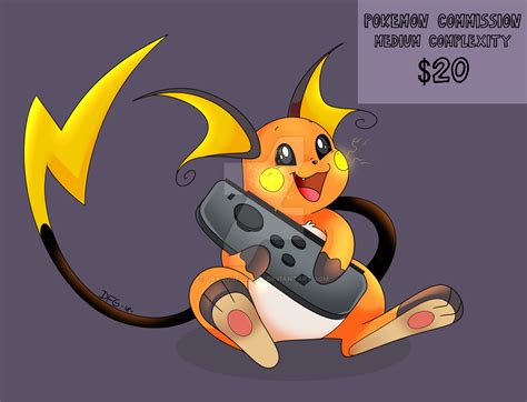 Raichu Pokemon Commission By Dragonfoxgirl On Deviantart