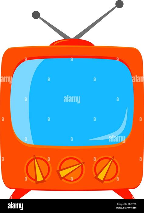 Colorful Cartoon Vintage Television Stock Vector Image And Art Alamy
