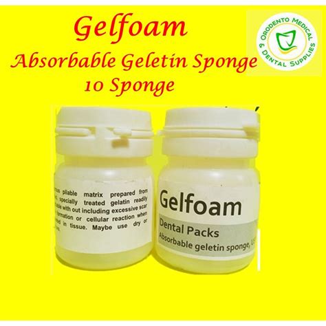 Gelfoam Dental Packs 10 Spongeabsorbable Geletin Sponge Shopee