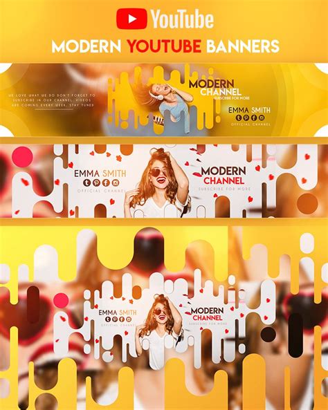 Modern Youtube Banners Youtube Banner Design Youtube Banners Banner