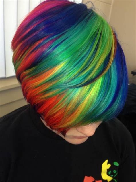 Beautiful Short Rainbow Hair Hair Colors Ideas Short Rainbow Hair