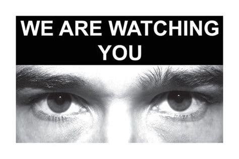 11752d Eye Photo Sign We Are Watching You For Use With C D E Sizes