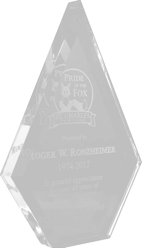 Clear Acrylic Diamond Award