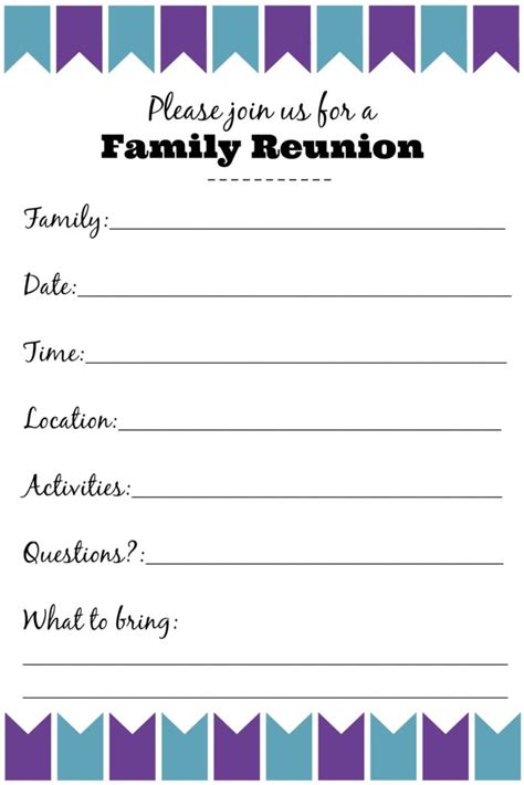 Click on the download button to get the template for free from microsoft publisher, this should only take the template runs on microsoft publisher 2007 or later. Family Reunion Invitation Templates - Ginny's Recipes & Tips