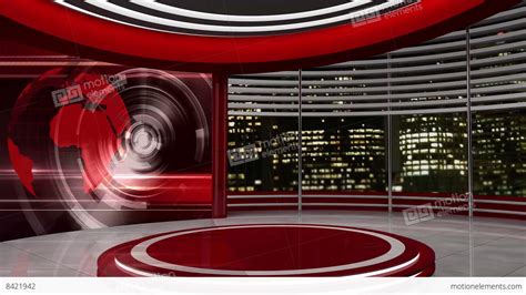 News Tv Studio Set 54 Virtual Green Screen Background Loop