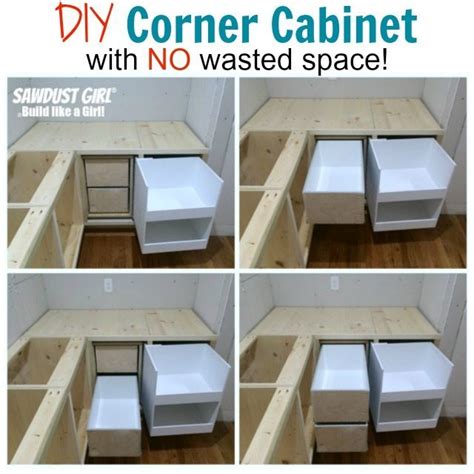 It's the dreaded blind cabinet corner. Blind corner cabinet with NO wasted space! - Sawdust Girl®