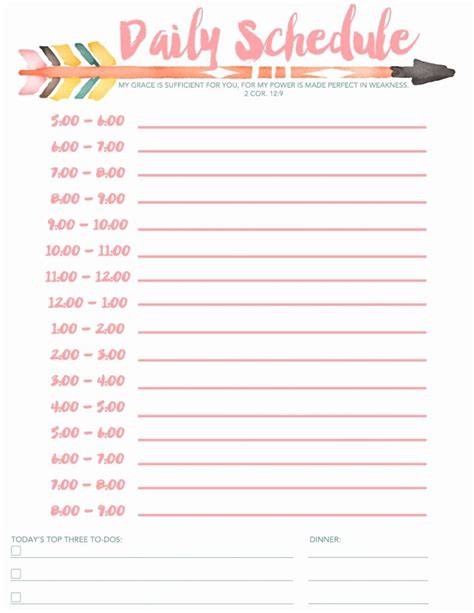 Cute Class Schedule Maker Elegant Daily Schedule Free Printable