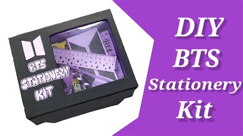 Diy Bts Stationery Kit How To Make Bts School Supplies Diy Bts