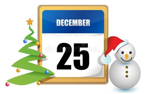 December 25 Calendar Stock Vector Illustration Of Last 22550231