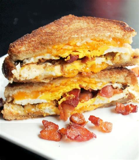 Bacon Egg And Cheese Grilled Cheese Sandwich Creole Contessa Recipe Recipes Cooking