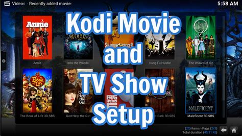 Kodi Movie And Tv Show Setup Youtube