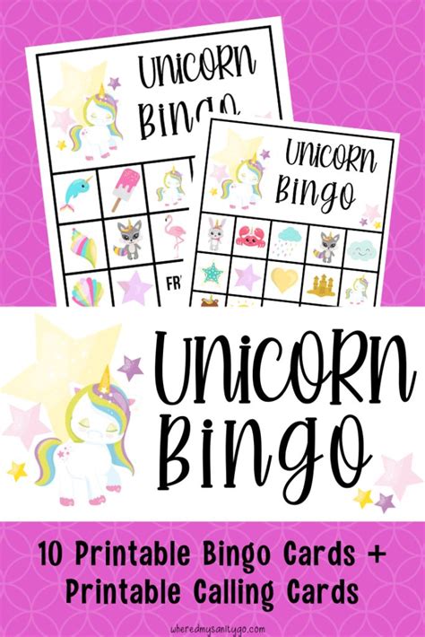 Free Unicorn Bingo Printable Game Fun Unicorn Party Games In 2020