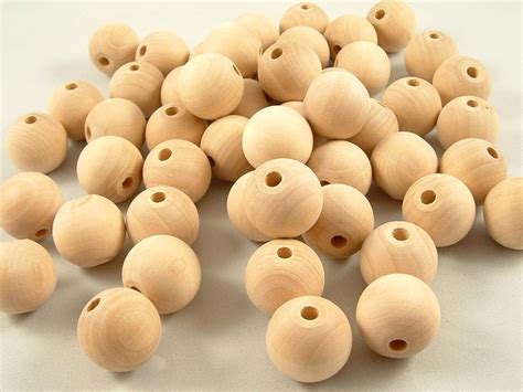 25mm Unfinished Wood Beads Wooden Beads Round Wood Beads