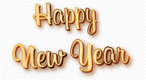 Hd Happy New Year Gold Text Transparent Png Citypng