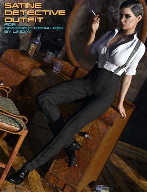 Satine Detective Outfit For Genesis 3 Females Detective Outfit Female Outfits