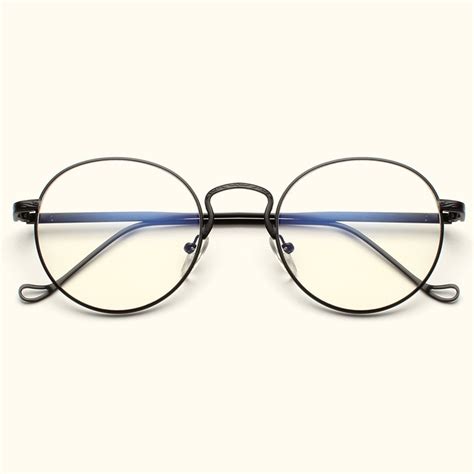 Vazrobe Vintage Round Glasses Men Women Nerd Points Eyeglasses Frames
