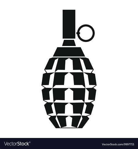 Grenade Icon Simple Style Royalty Free Vector Image