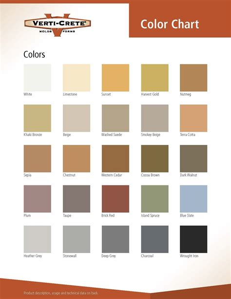 Concrete Paint Colors Chart Images And Photos Finder