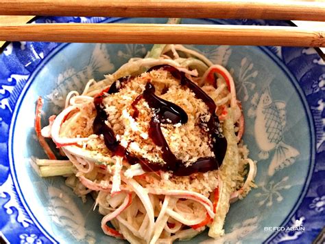 L lb (16 oz) package of imitation crab meat, chopped/shredded up into small pieces 1 english one long cucumber, diced small 2 medium tomatoes, diced and drained of any excess juice. Kani Salad | Recipe | Kani salad, Crab meat salad, Imitation crab meat