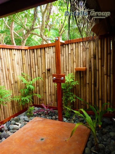 Outdoor Shower Bamboo Hawk Haven