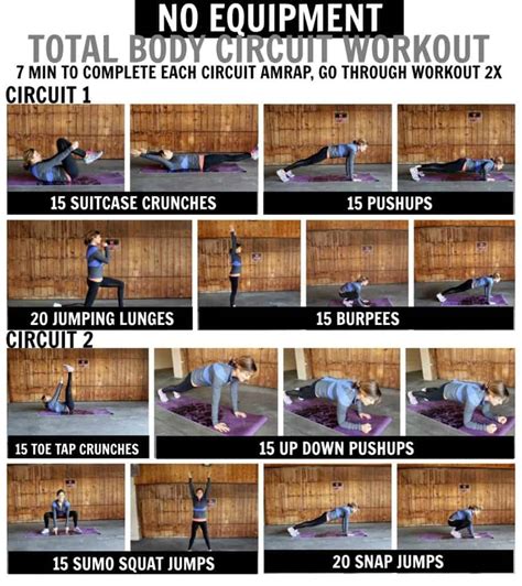 No Equipment Total Body Circuit Workout Tara Rochford Nutrition