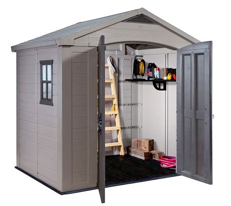 New Keter Factor Resin Plastic Outdoor Garden Storage Shed 8ft X 6ft