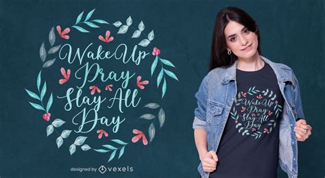 Watercolor Floral Quote T Shirt Design Vector Download