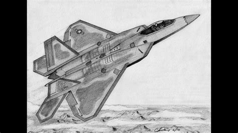 How To Draw A F 22 Raptor Youtube