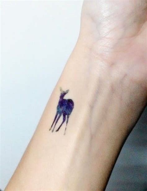 Colored Deer Tattoo On The Wrist Deer Tattoo Stag Tattoo Always Tattoo